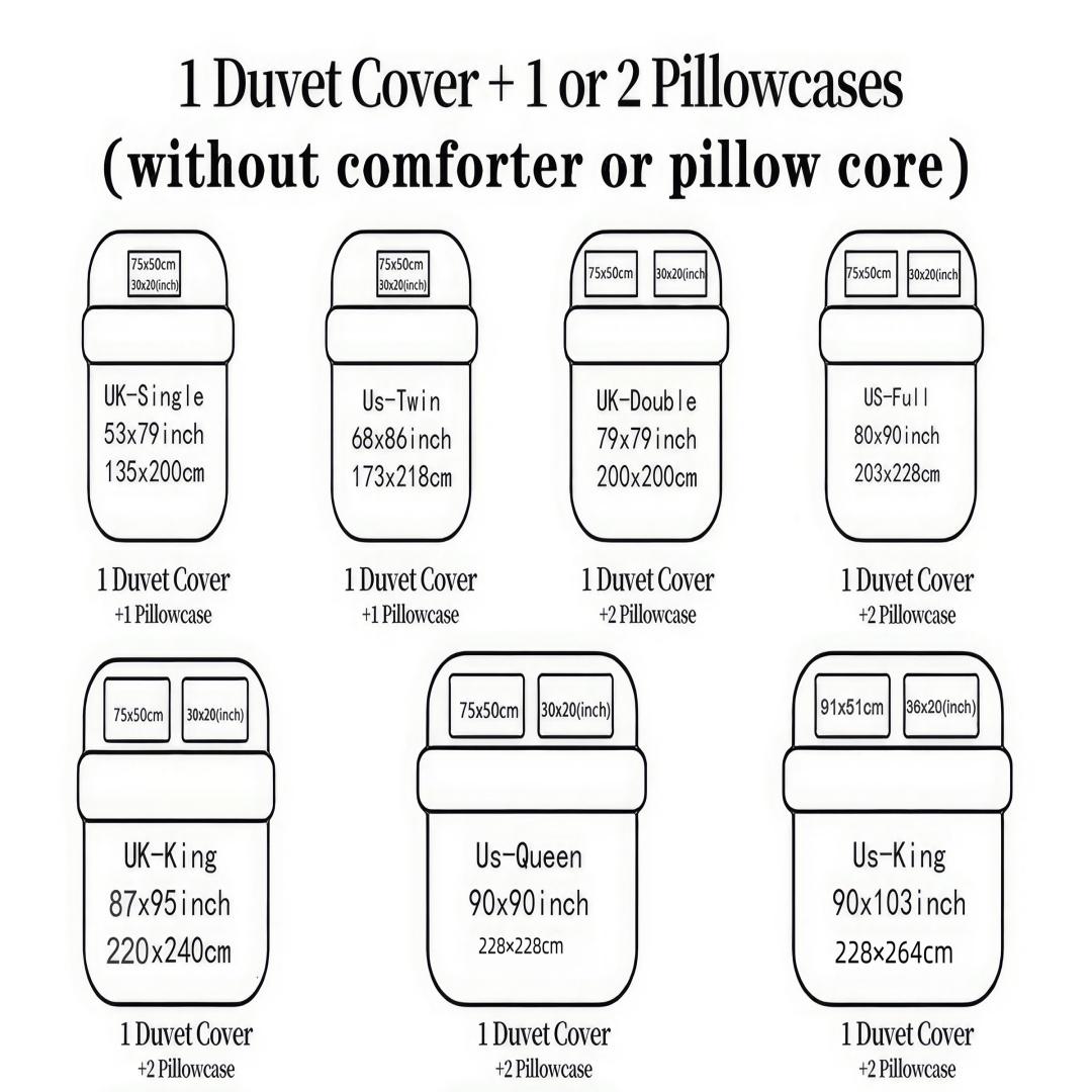 Futurama Cartoon Pattern Bedding Set, Soft Comfortable Durable Bedroom Decor Gift, Includes 1 Fitted Sheet and 1 or 2 Pillowcases, Soft Bedding Sets