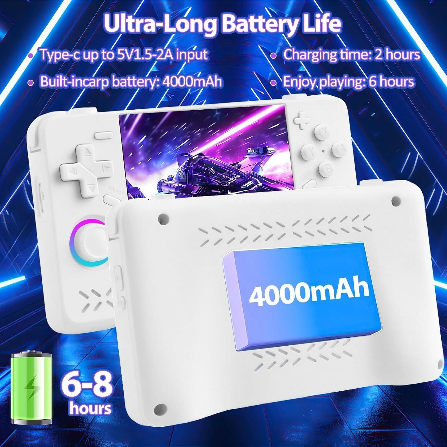 Xf40h Retro Handheld Gaming Console, WiFi Multiplayer, Hall Effect Switch Buttons, 2.4g Wireless Controller, 18000+ Classic Games, 4000mah Battery