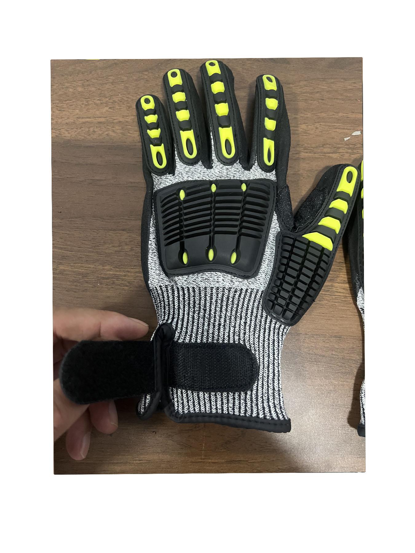 Men's Cut-Resistant Anti-Slip Safety Work Gloves With Grip, Glass Handling, Construction Safety, 5-Level Impact Resistance, Tpr Palm Protection Men's Cut-Resistant Anti-Slip Safety Work Gloves With Grip, Glass Handling, Construction Safety, 5-Level Impact Resistance, Tpr Palm Protection