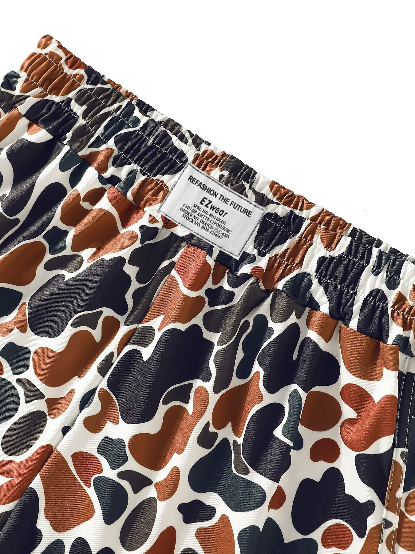 Women's Camouflage Print Elastic Waist Fit Shorts, Casual Comfy Breathable Shorts for Daily Wear, Ladies Bottoms for All Seasons, Womenswear