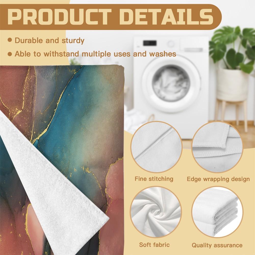 Marble Ink Print Beach Towel, Multiple Styles, Quick Dry Soft Skin-Friendly Absorbent Sand Free, Suitable for All People, Pool Camping Beach Towel, Ideal Gift Choice