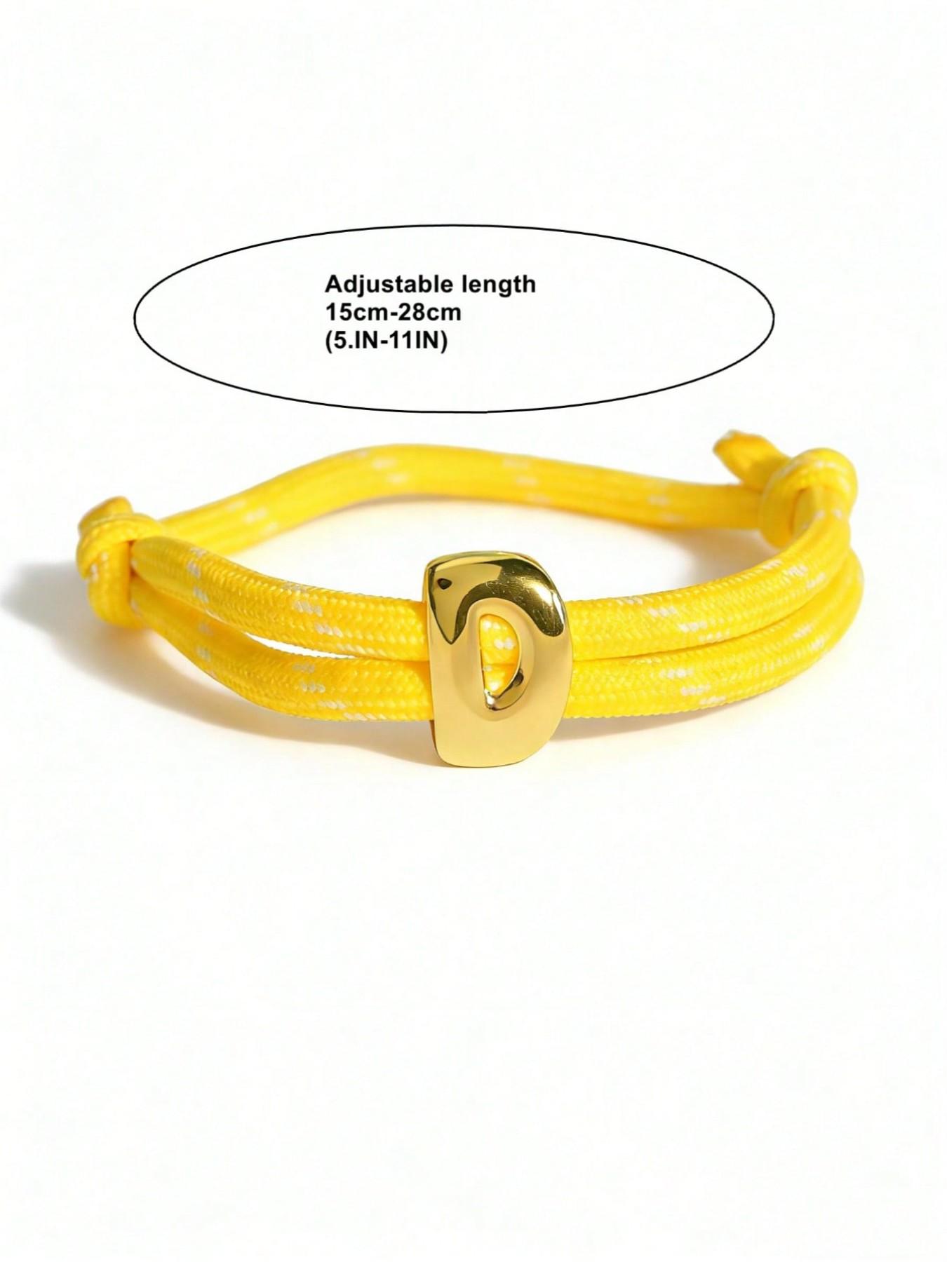 Dopamine Colorful Rope 26 Letter Bracelet, Handwoven Wristband for Men and Women, Unisex Fashion Accessory, Unique Gift Idea