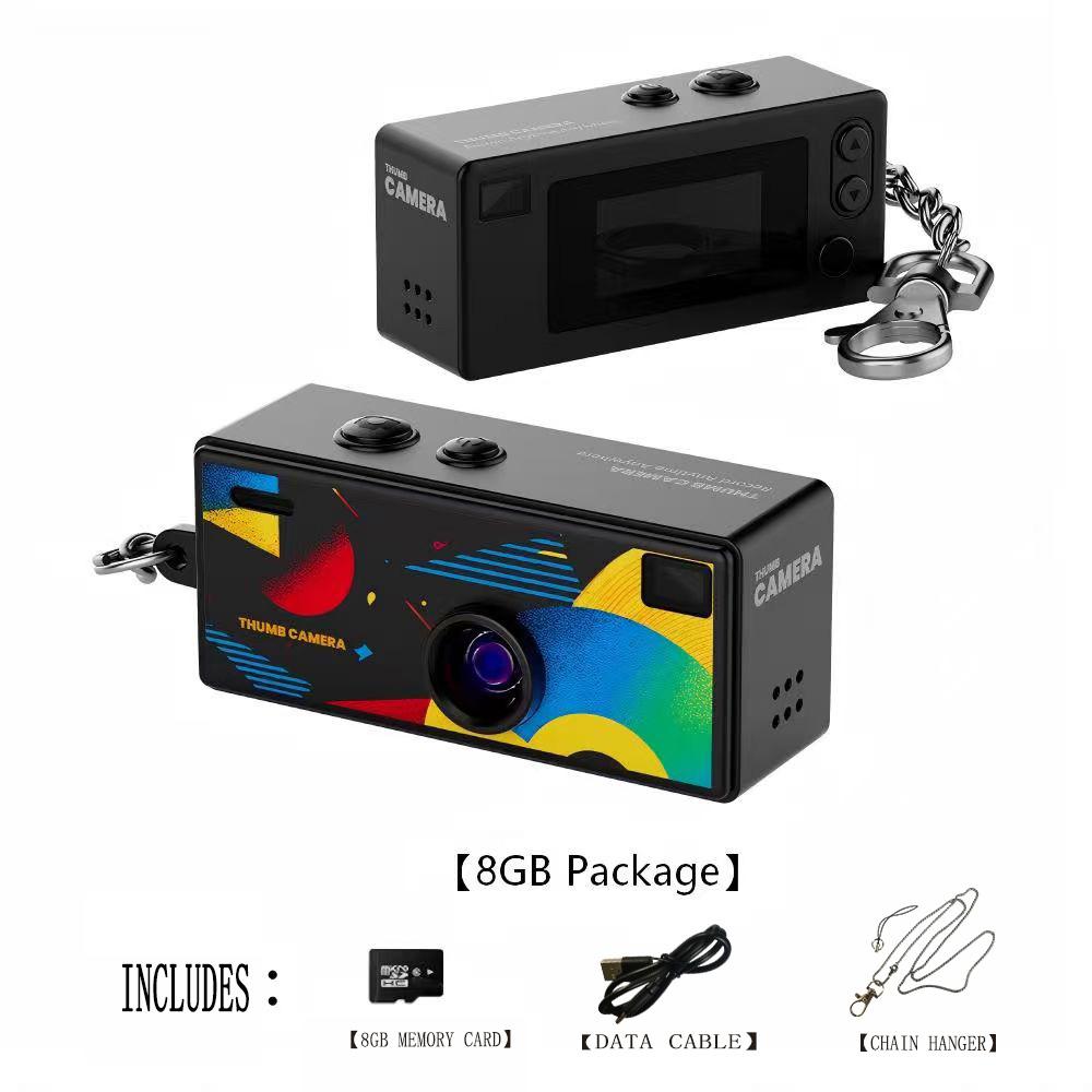 G6 Ultra-Compact Keychain Digital Camera: Retro Style, HD 1080p, Includes 8GB Memory Card—A Must-Have for Travel and Vlogging