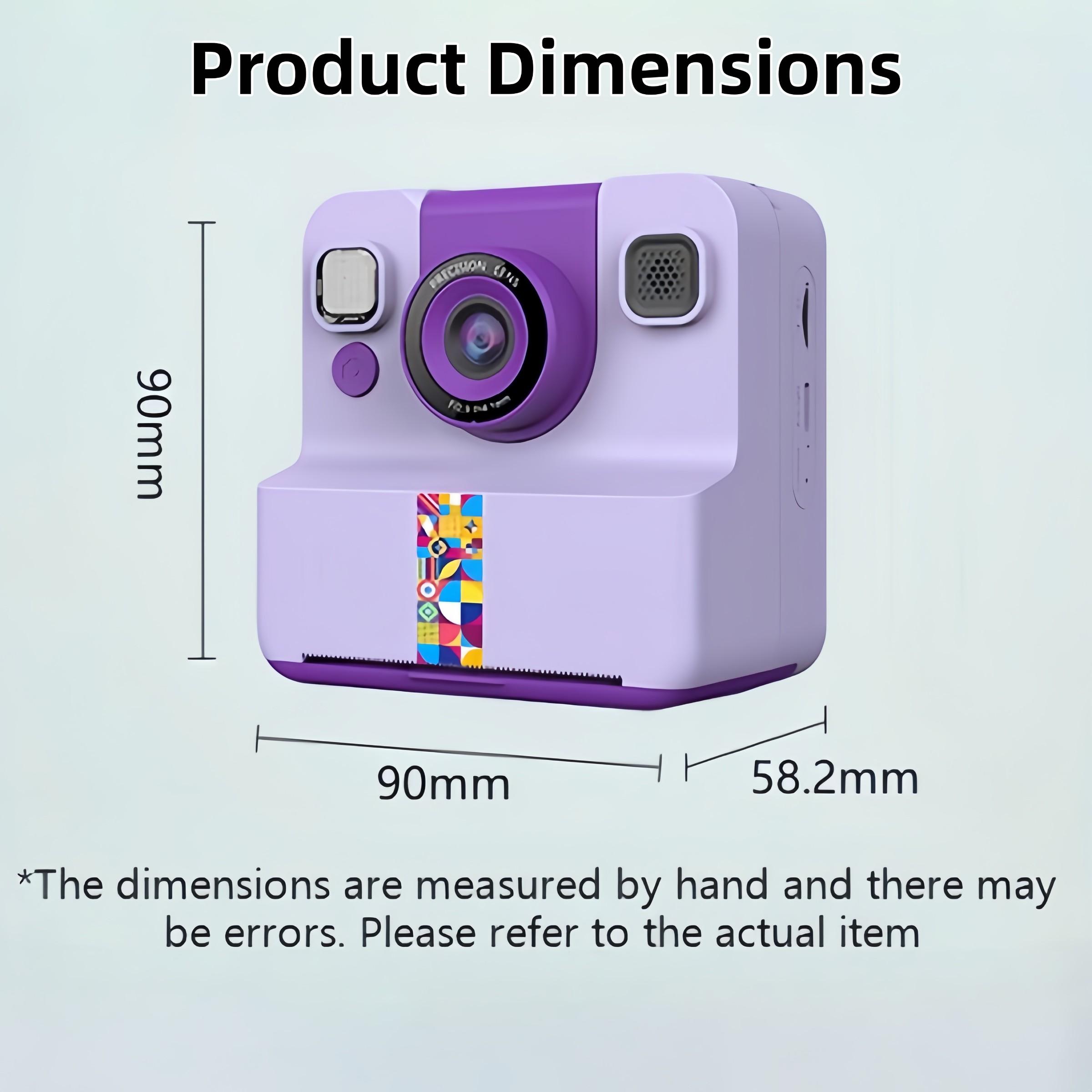 【New Camera Model】Mini Handheld Instant Camera | Photo + Print 2-in-1 | 1300mAh Long Battery Life | Supports TF Card up to 32GB | 2.4" IPS HD Screen | Flip Lens | Birthday Gift for Kindergarten & Primary School Students | Thermal Printer – Print as You Sh