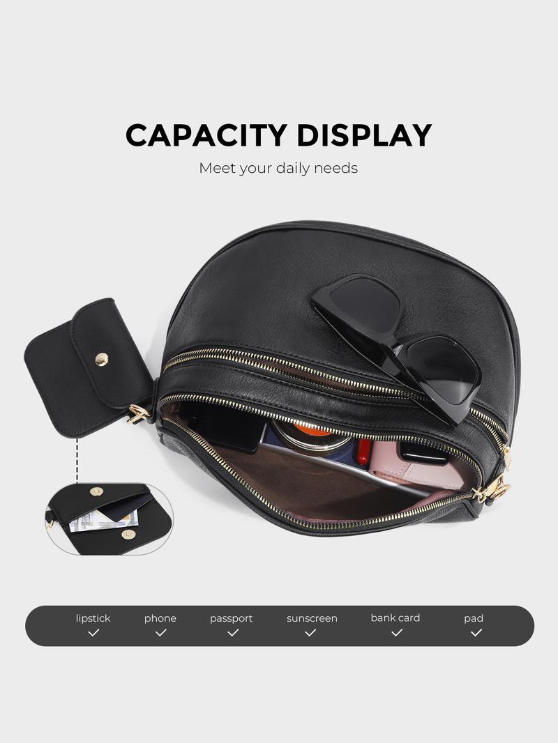 Fashionable Checkerboard Pattern Bag, Casual Versatile Zipper Shoulder Bag with Adjustable Strap and Coin Purse, Stylish Minimalist Commuting Lightweight Shoulder Women's Bag, Adjustable Crossbody Bag