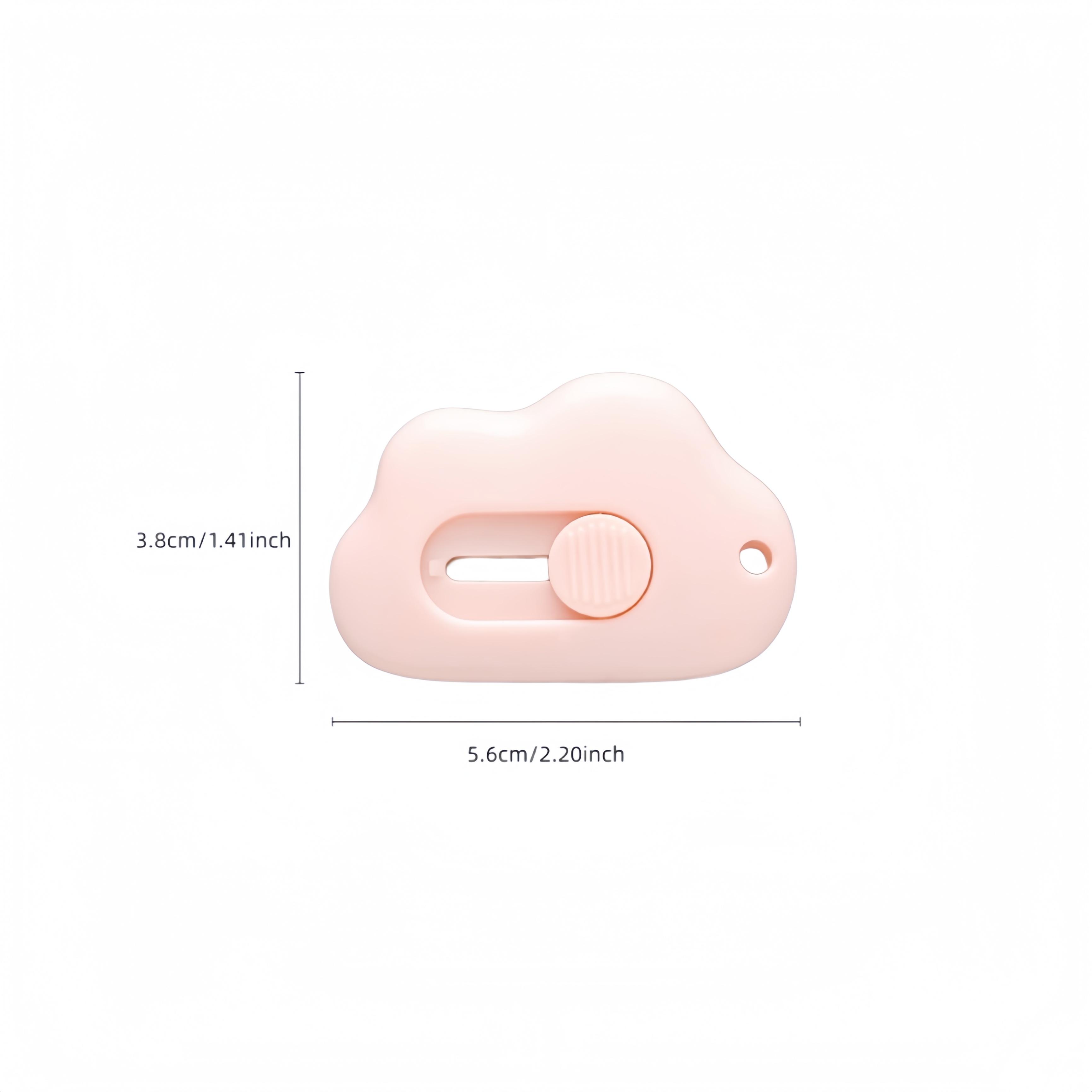 3-Pack Cloud Box Cutters, Retractable Mini Letter Openers for Keychains, Pockets & Packages, Cute Envelope Slitters for Mail & Daily Use