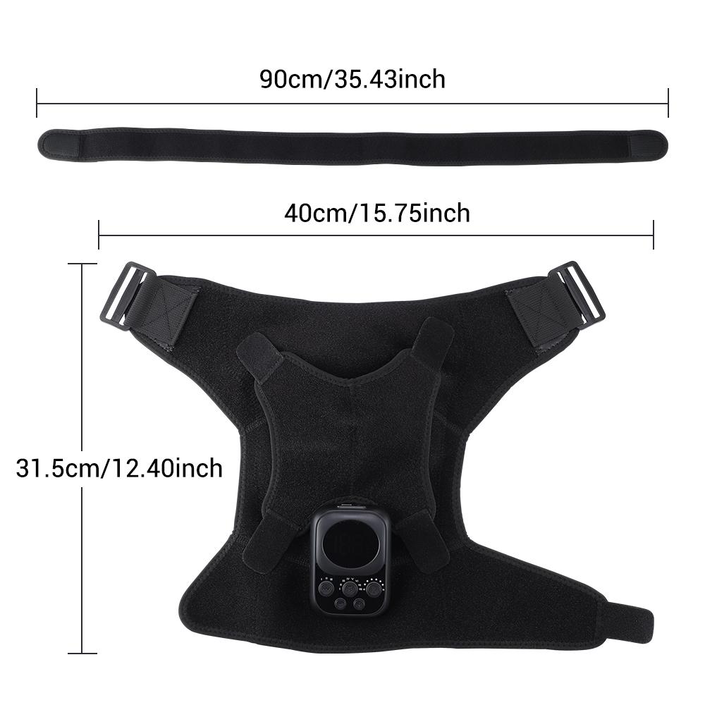 Heating Vibration Massage Shoulder Pad 3-speed Heating 3 Vibration Massage Portable Shoulder Massage Equipment USB Rechargeable Gift for Parent