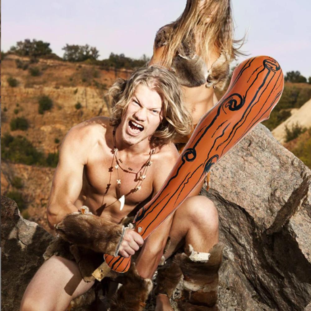 Eco-Friendly Inflatable Baseball Bat, Wood Grain Cheer Stick for Sports Events & Party