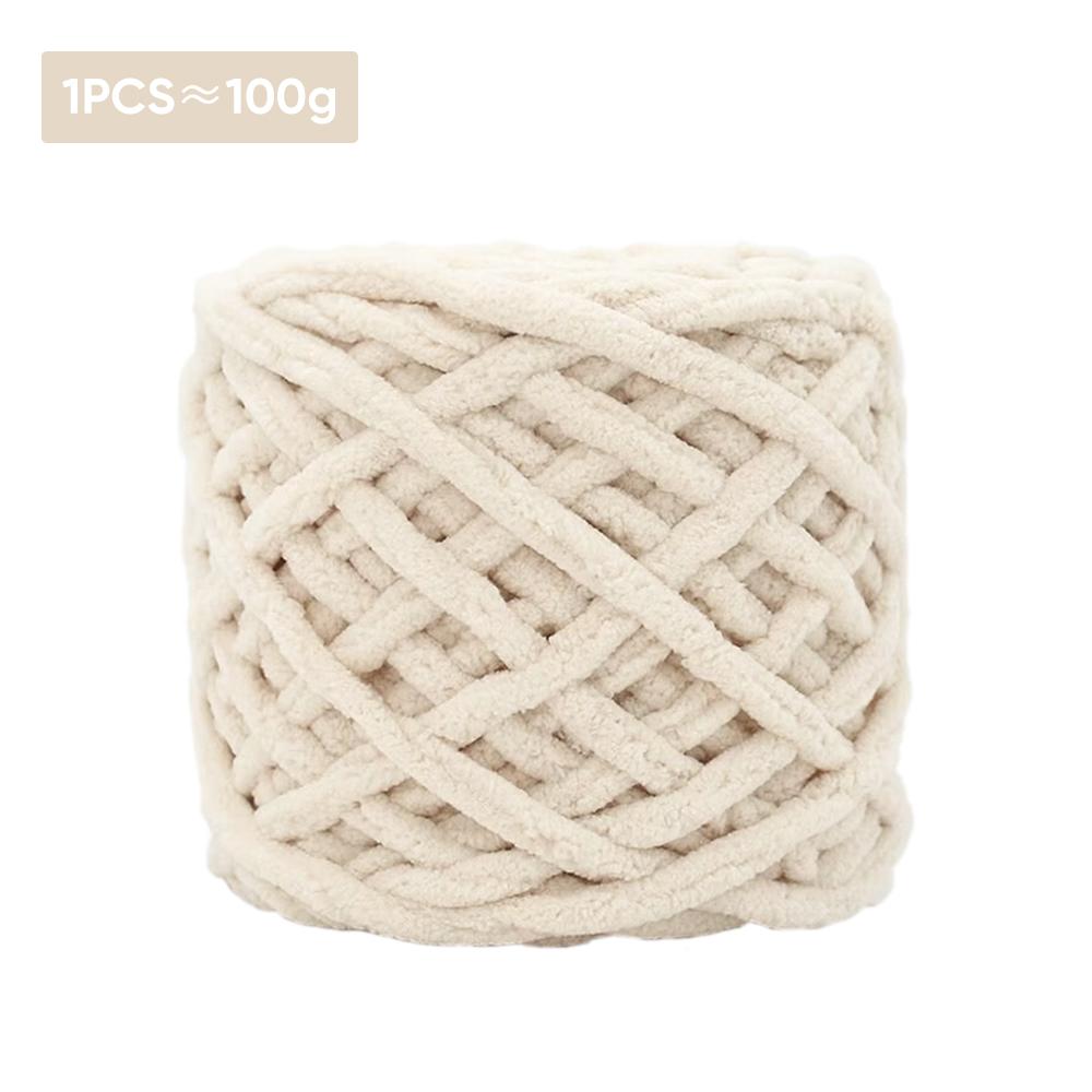 100g Thick Yarn Blanket Hand Knitted DIY Line, Soft Chenille Seat Pad Pet Nest Thread, Icelandic Scarf Hat Rod Needle Patchwork