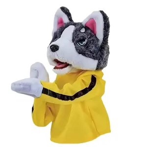 Kid Kung Fu Husky Gloves Toy Fighting Dog Boxing Hand Puppet Hand Finger Plush Doll Interactive Battle 1 2 Playeres Game Party