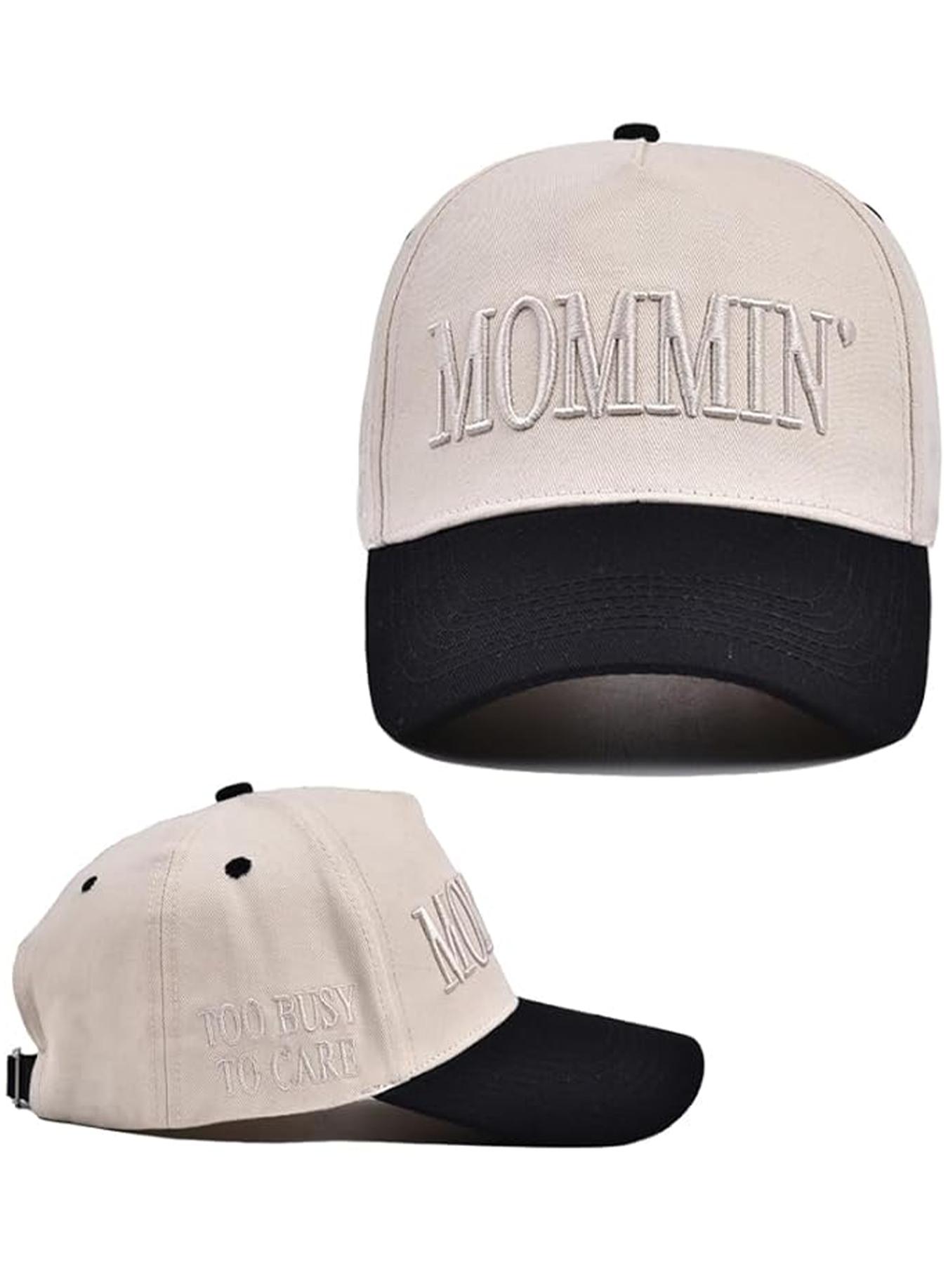 1pc Mommin Women's Baseball Cap Adjustable Snapback Cap, Embroidered Mother's Day Gift, Adjustable Canvas Vintage Hat, Perfect Mothers' Day Present for Moms