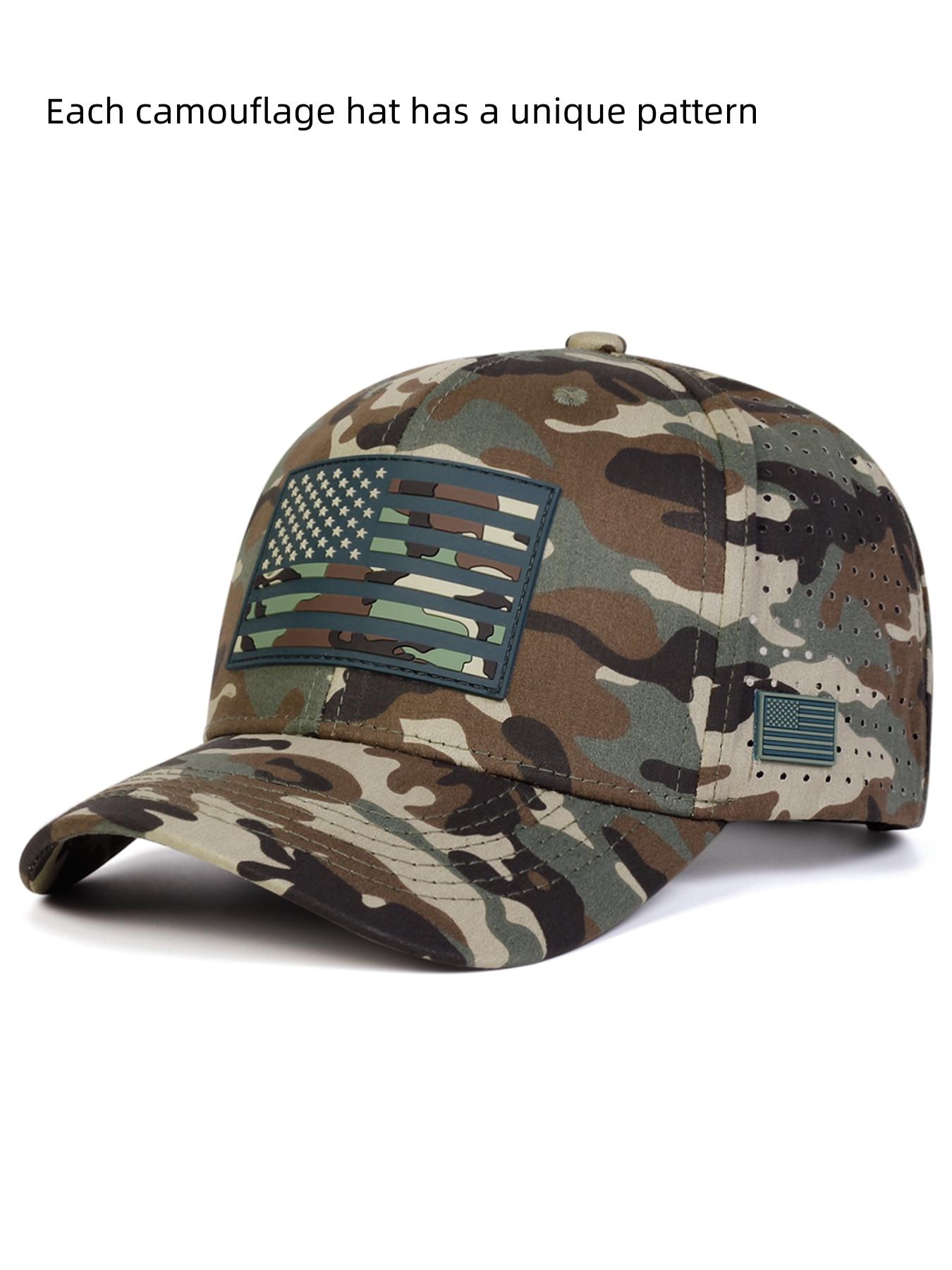 Unisex American Flag Baseball Cap, Adjustable Sun Protection Hat, Casual Woven Fitted Design for Spring & Fall Outdoor Activities