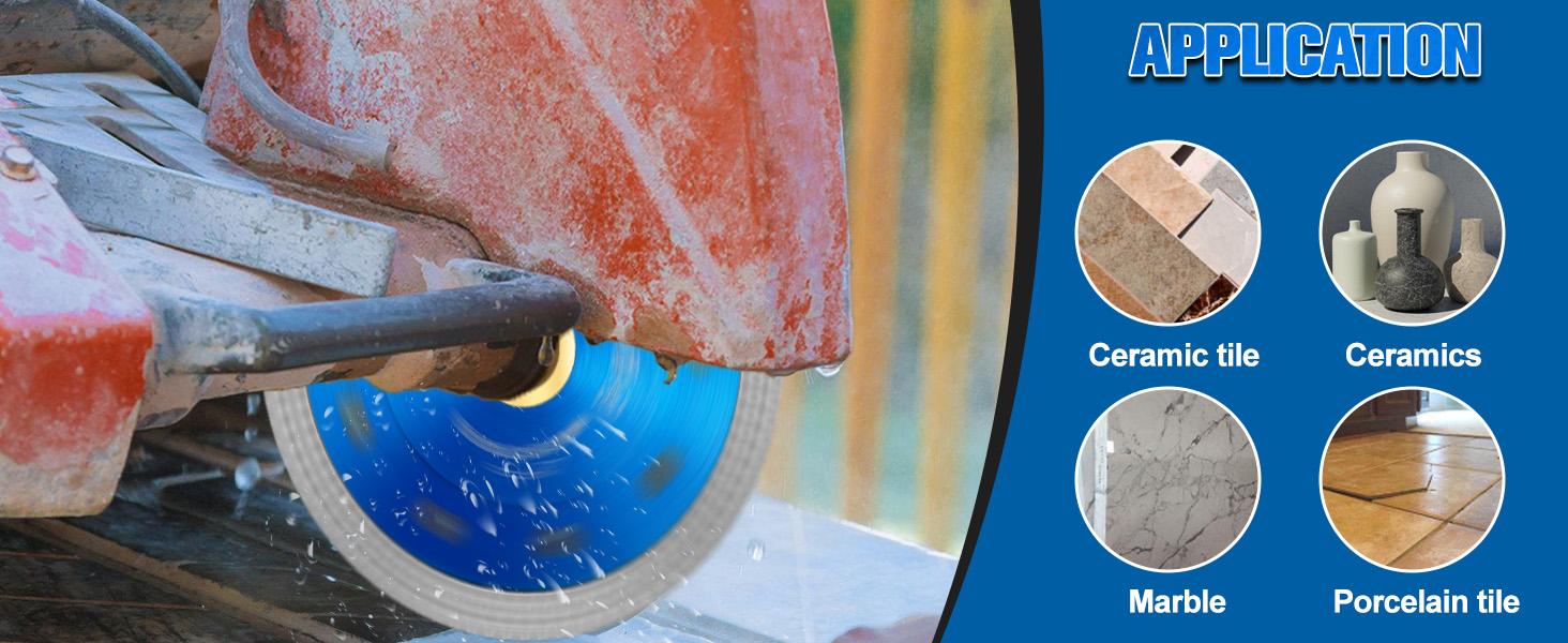 20 Pcs Saw Blade, 4.5 Inch Thin Tile Blade, Saw Blades for Angle, 4.5" Tile Blade for Cutting Marble Ceramics Porcelain Tiles(4.5 inch-20Pcs-Blue)