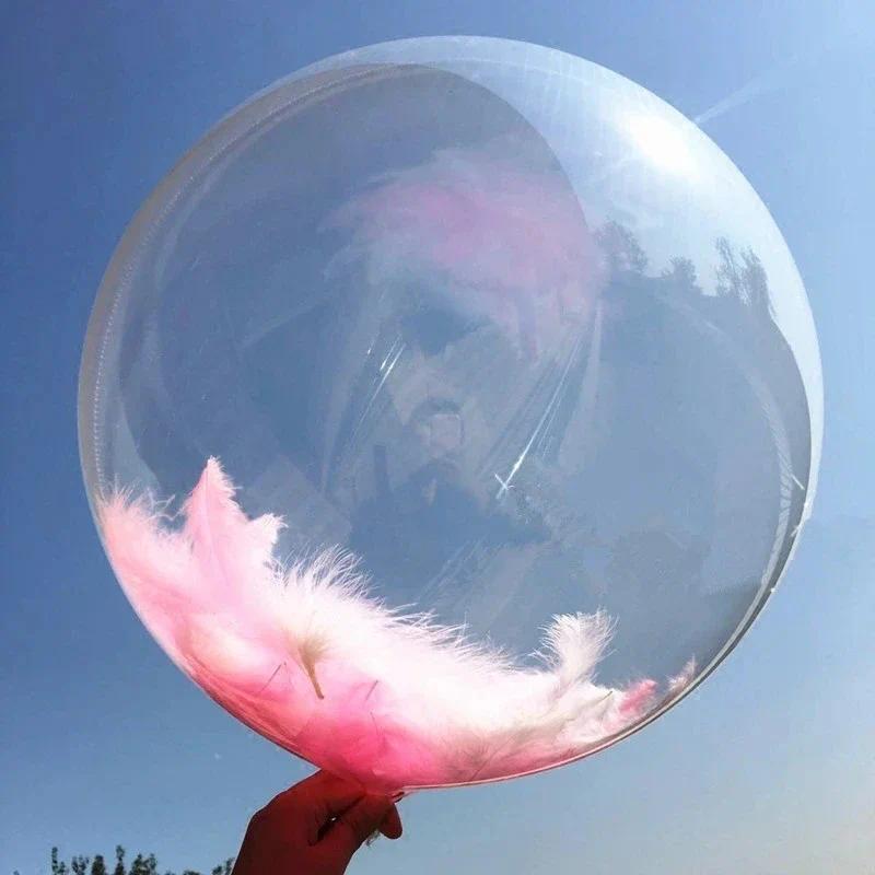 10pcs Transparent Popo Bubble Balloon Transparent inflatable helium balloon bounce out blitz Wedding birthday party decoration