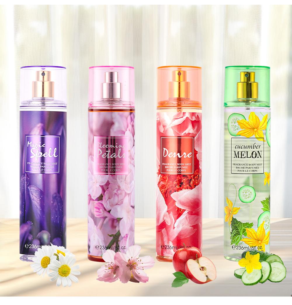 8 FL OZ Hair & Body Fragrance Mist for Women - Long-Lasting Perfume, Perfect for Dating, Parties and Gift Giving Floral Mint Scent Lightweight Scent Highly Scented