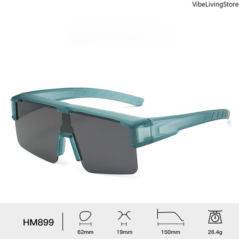 Fit-Over Clip-On Sunglasses, 2-in-1 Combo UV400 Protection Windproof Anti-Glare Sports Glasses