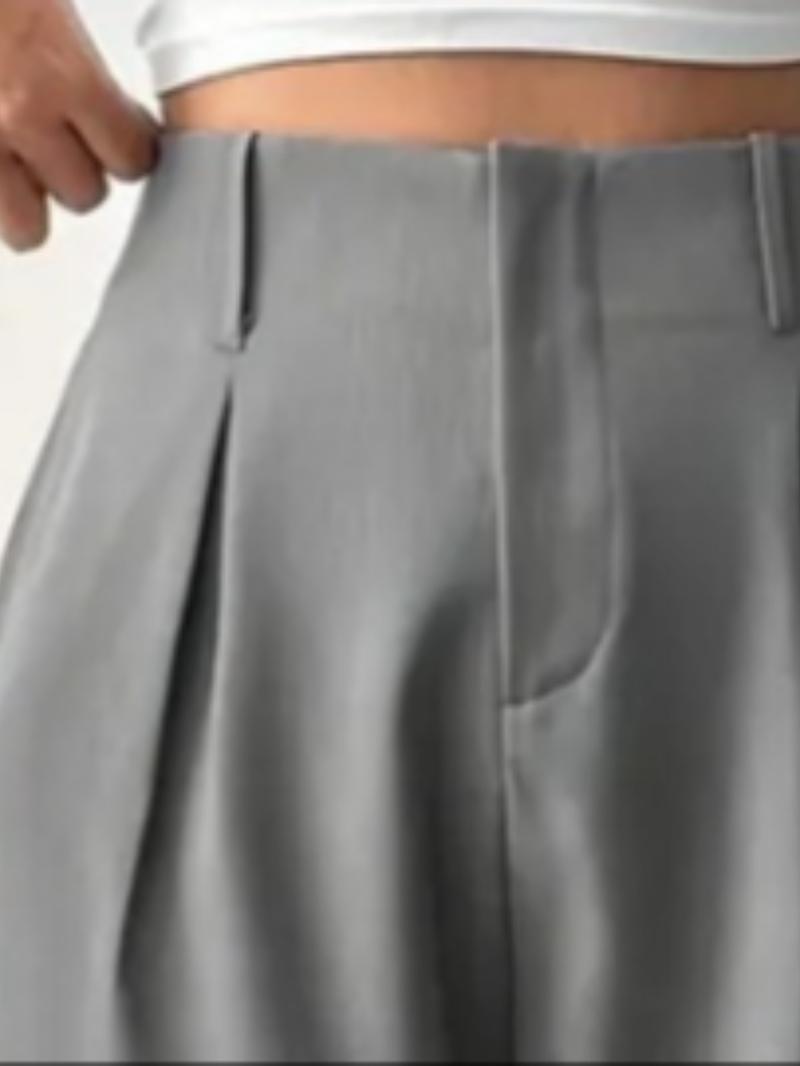 Elegant High-Waisted Wide-Leg Pants, Slimming Fit Spring Summer Fashion, Versatile Casual Business Wear, Long Comfortable Trouser Elegant High-Waisted Wide-Leg Pants, Slimming Fit Spring Summer Fashion, Versatile Casual Business Wear, Long Comfortable Trouser