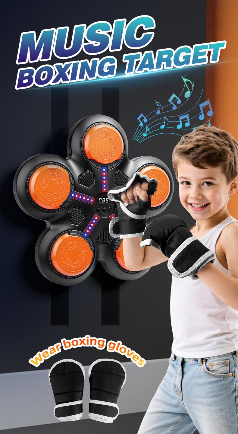 Smart Bluetooth-compatible Boxing Machine for Kids Aged 3+, Space-Saving Design, Precise Counting, Fun Fitness, USB PD Charging, Gift Idea