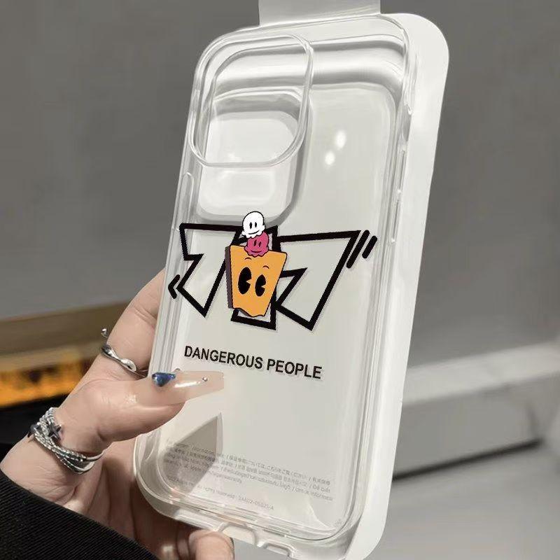 Creative Paper Bag Design Full Lens Protection Anti-Drop Phone Case, Transparent Soft Cover for iPhone 17/17 Pro Max