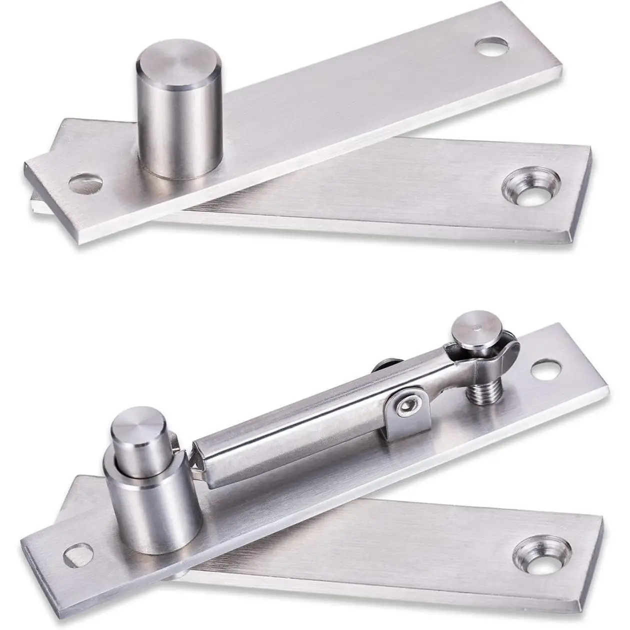 Heavy Duty Pivot Hinge for Wood Door - Stainless Steel Hidden Door Hinge for Secret Door, with 360 Degree Rotation, Invisible Pivot Door Hardware for Bookshelf.