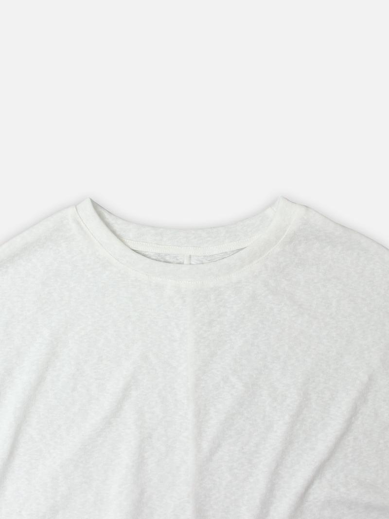 Loose Fit Sleepwear Dress, Thin Half-Transparent Short Sleeve Home Wear, Soft Lightweight Casual Style, Side Slit Design for All Seasons