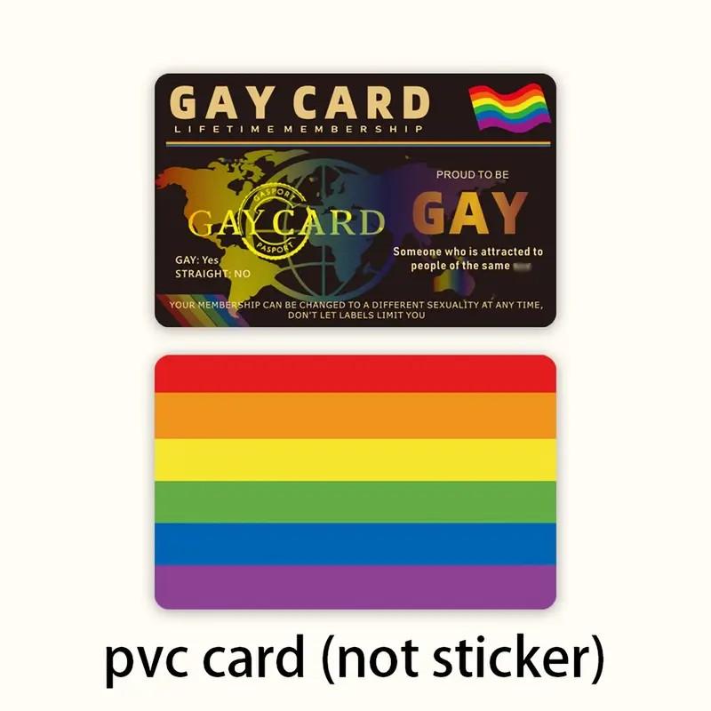 1 or 3 LGBTQ+ Pride Lifetime Membership Cards - Non-adhesive PVC gay ID-style membership cards, souvenirs for LGBTQ+ individuals and allies, birthday and community event gifts, rainbow heart design, high-gloss texture printing, funny and humorous style