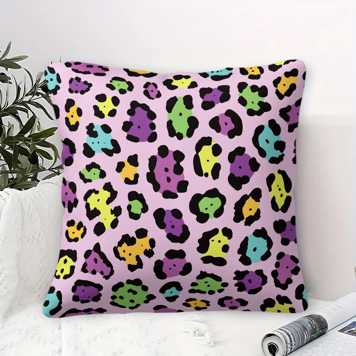 Leopard Print Throw Pillow, Multiple Styles, Soft Breathable Comfortable Skin-Friendly, Decorative Cushion Cover for Bedroom Living Room, Suitable for All People, Ideal Gift Choice