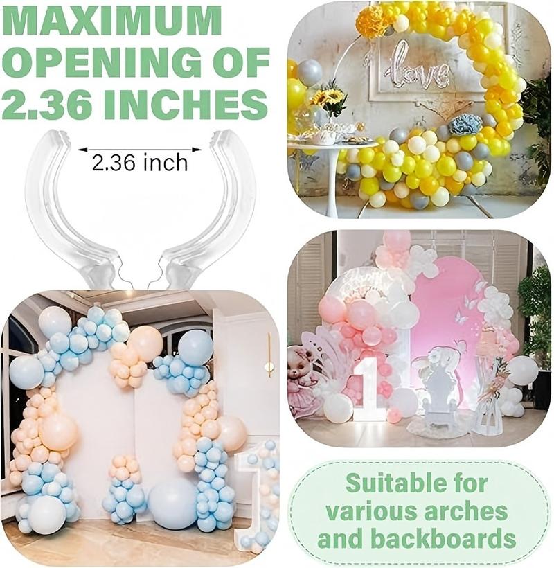 10 Pack Large Balloon Arch Clips Plastic Transparent Backdrop Spring Clamps 3.5 Inch Heavy Duty Clip for Balloon Arch Kit Birthday Decoration Crafts Woodworking Photography Studios Balloon Party Supplies