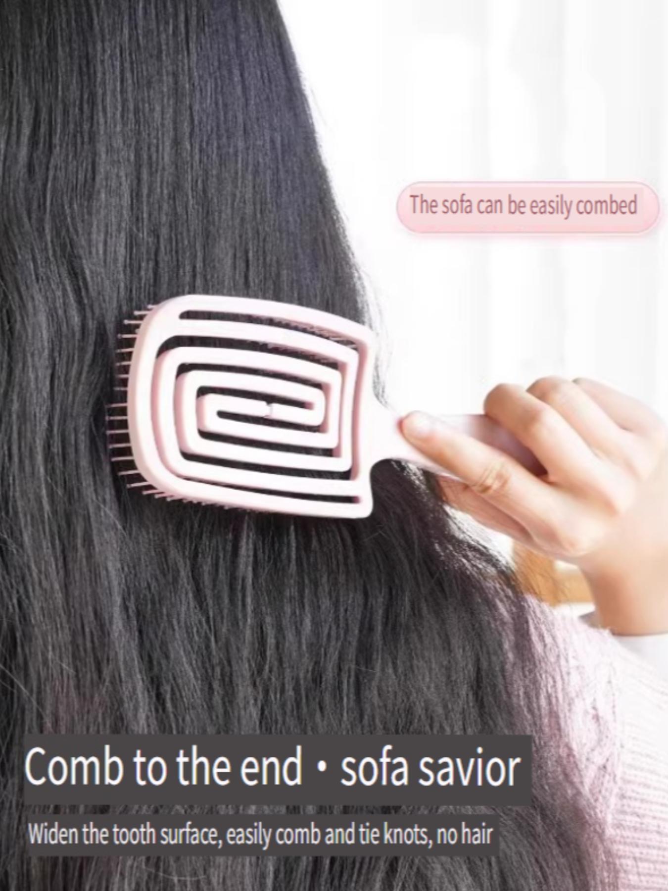 Hollow Out Detangling Hair Brush , high skull top curved comb, airbag comb, massage curly hair styling home comb，Vented Detangling Brush For Long, Thick, Curly, Tangled, Wet, And Dry Hair， For All Hair Types, Detangling Hairbrush