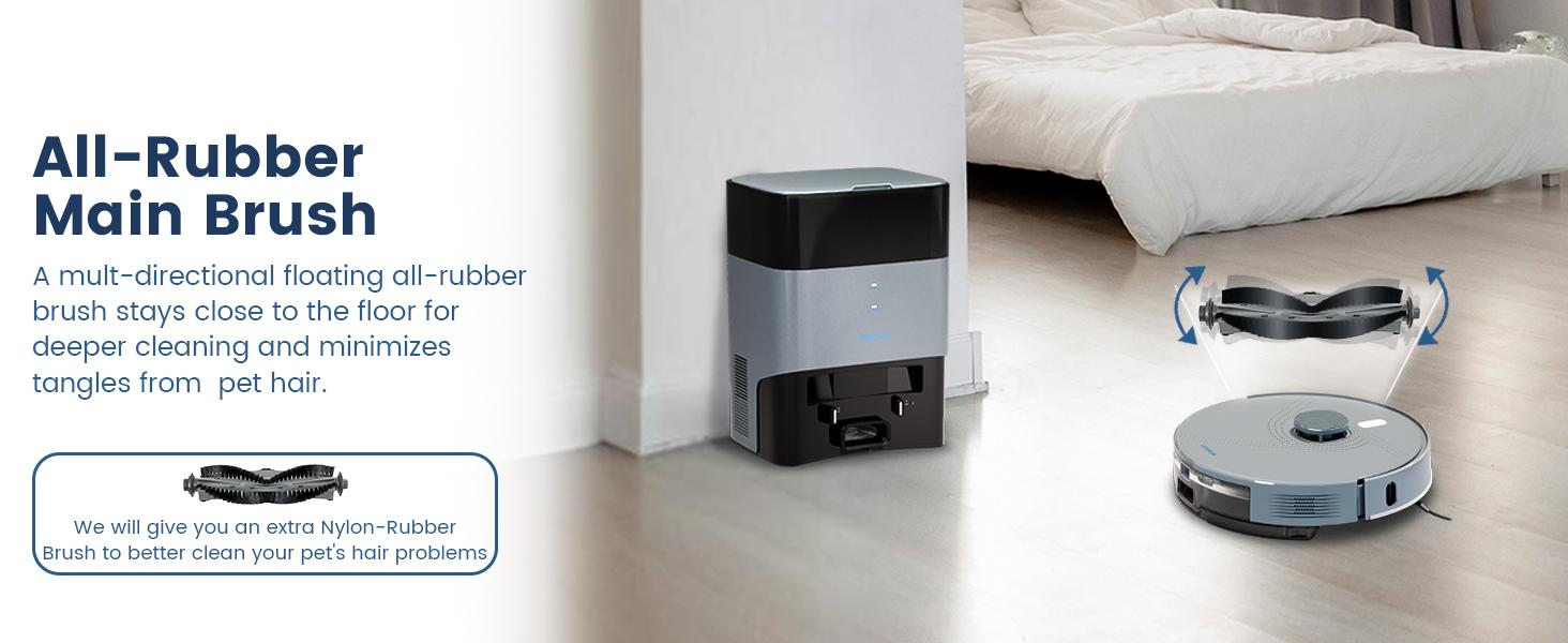 AIRROBO L50+ Robot Vacuum and Mop Combo with 5500Pa Suction, Auto-Emptying Dust Base, Smart Mapping & Voice Control – 60-Day Hands-Free Cleaning for Carpets & Hard Floors