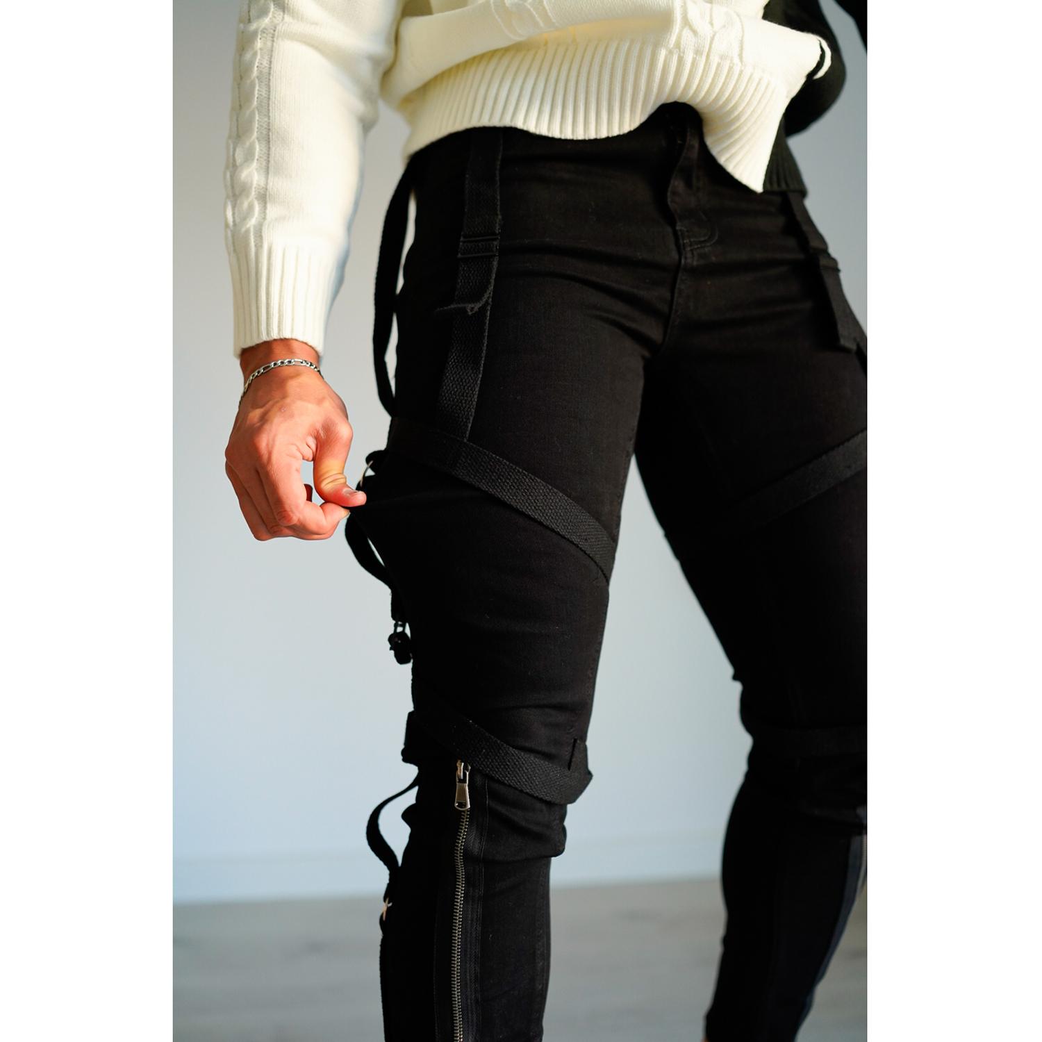 GINGTTO Men's Skinny Jeans Punk Gothic Zipper Denim Pants Hip hop Tapered Leg Slim Fit Jean GINGTTO Men's Skinny Jeans Punk Gothic Zipper Denim Pants Hip hop Tapered Leg Slim Fit Jean