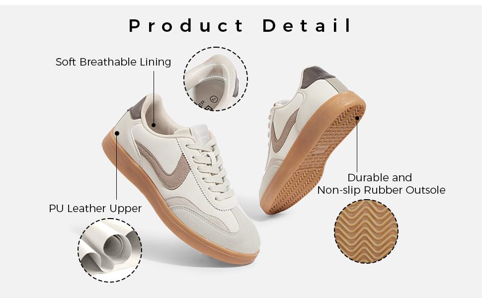 LUCKY STEP Women's Retro Fashion Sneakers Classic Casual Walking Shoes Non Slip Comfort Skate Shoes Footwear Athletic LUCKY STEP Women's Retro Fashion Sneakers Classic Casual Walking Shoes Non Slip Comfort Skate Shoes Footwear Athletic