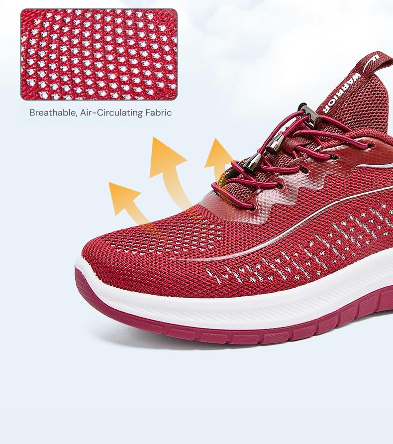 WARRIOR Women's Spring Outdoor Casual Woven Sports Shoes, Breathable Running Sneakers, Comfortable Soft Durable Sole, Versatile All-Season Footwear