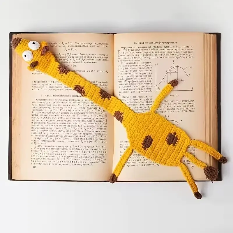 1pc 3D Animal Bookmark Handmade Crochet Creative Funny Design Bookmark, Perfect as Birthday Gifts, Valentine's Day Gifts, Thanksgiving Gifts, Christmas Gifts, or for Book Lovers