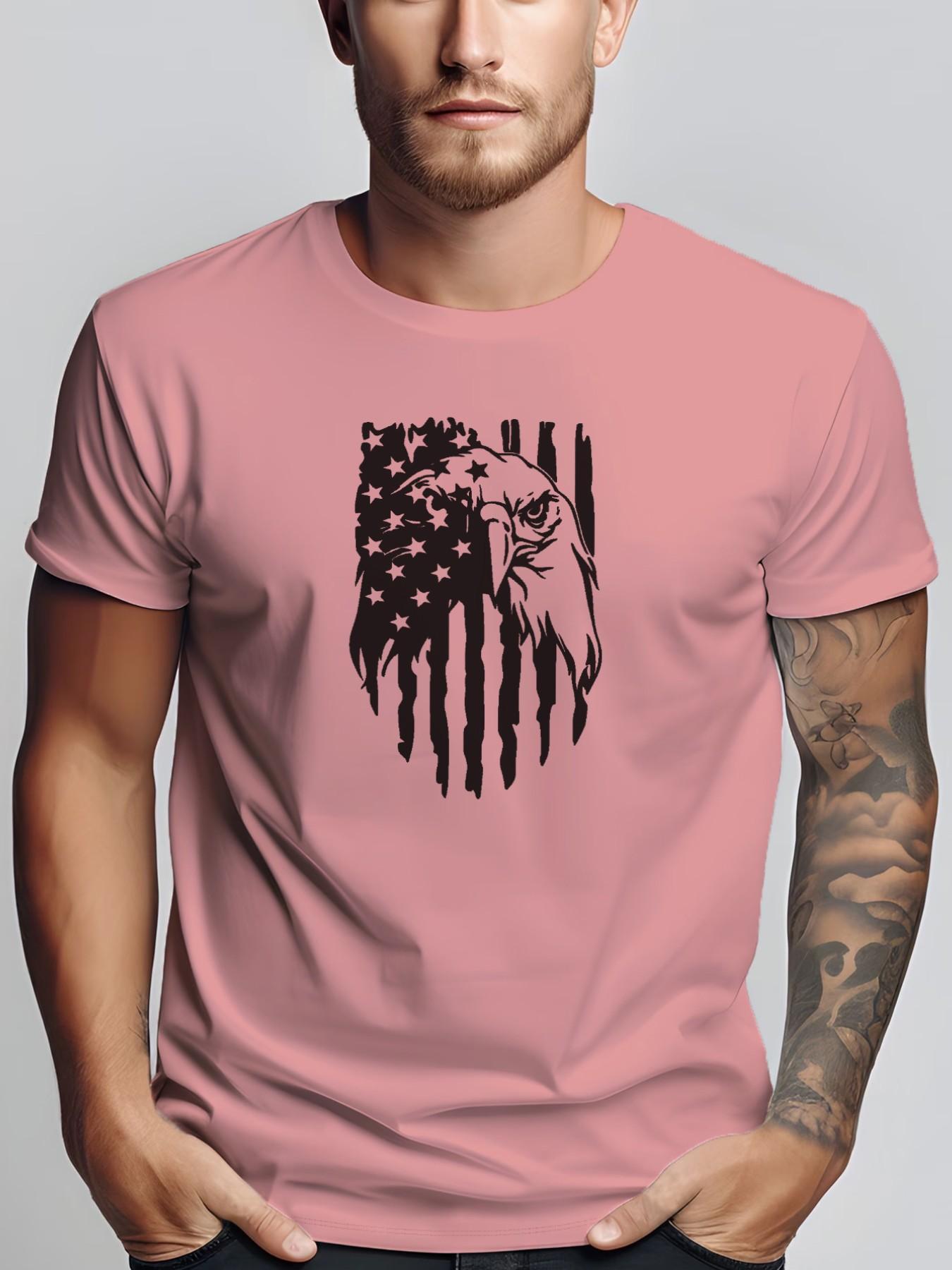 Men's Summer Micro-Stretch Comfort Round Neck Printed T-Shirt, Fashionable Trendy Wear, Best Choice for Men, Casual Stylish Tee