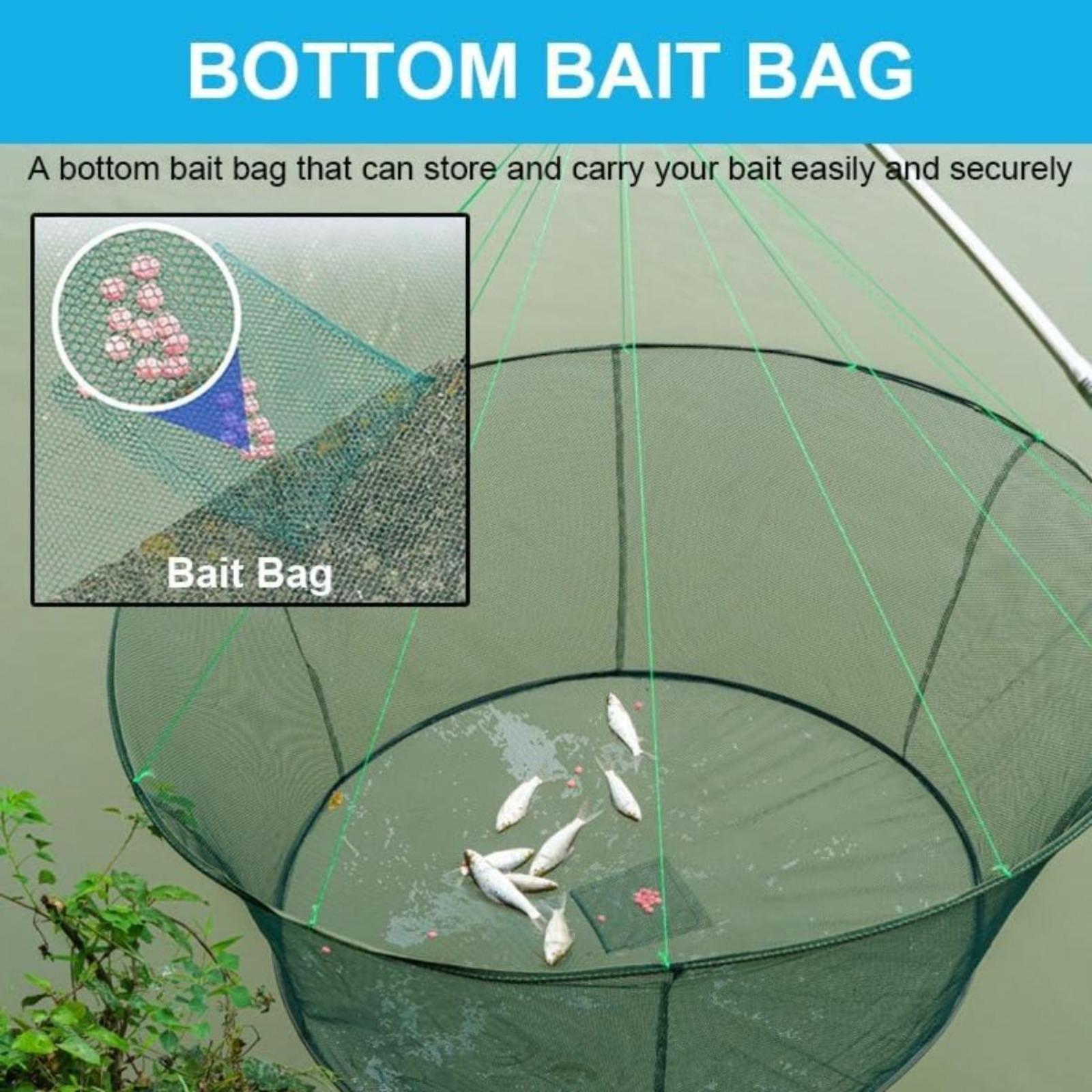 Portable Crab Net & Basket - Foldable Fishing Trap for Minnows, Crawfish, Shrimp