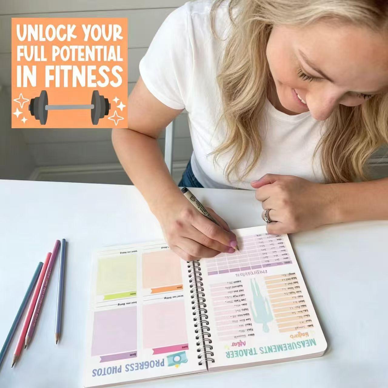 Fitness Planning Notebook, Track Workouts & Goals, Ideal for Beginners, Weight Loss, Regular Training Lovers, Health Management Tool