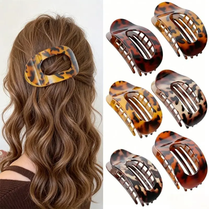 6PCS Matte No-Crease Flat Hair Clips, Strong Grip Hair Accessories for Thick & Thin Hair, Trendy Hair Claws for Daily Work and Party Outfits,travel essentials