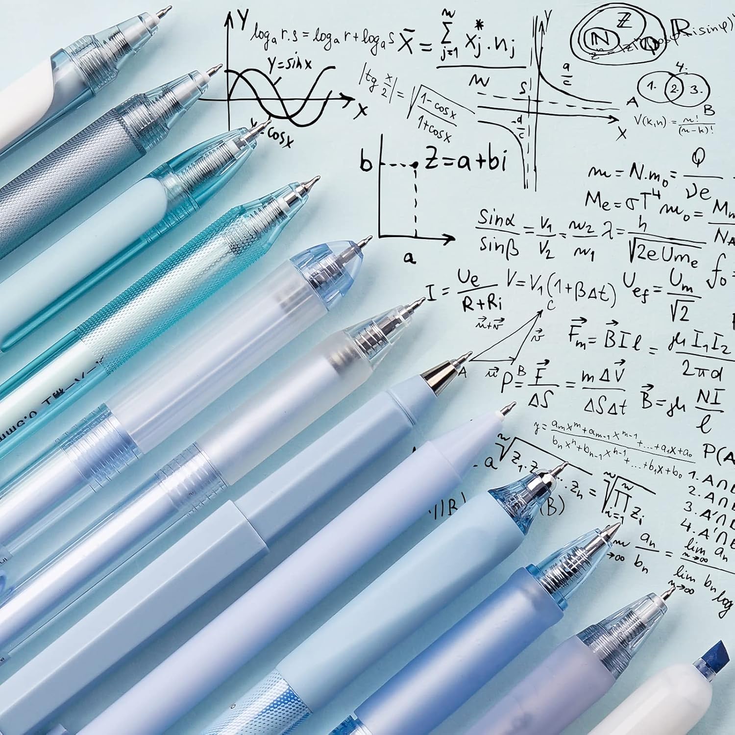 Four Candies Rose Series Gel Pens Set of 12 with 10 Black & 1 Pink Ink 0.5mm Fine Point for Smooth Writing School Office Supplies Girly Aesthetic Desk Accessories for Women Christmas Gift, Adults and Artists, Nurse Aesthetic