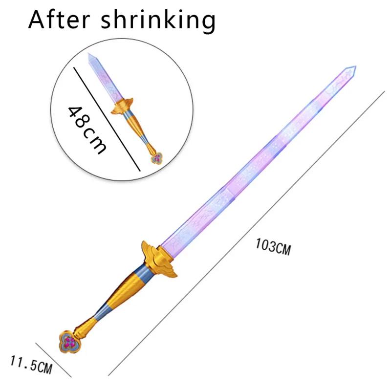 Demon Hunter Hight Quality Cosplay Anime Rumi Sword With Symbol Outfits Prop Scalable Purple Long Sword Accessories Roleplay Prop Gift