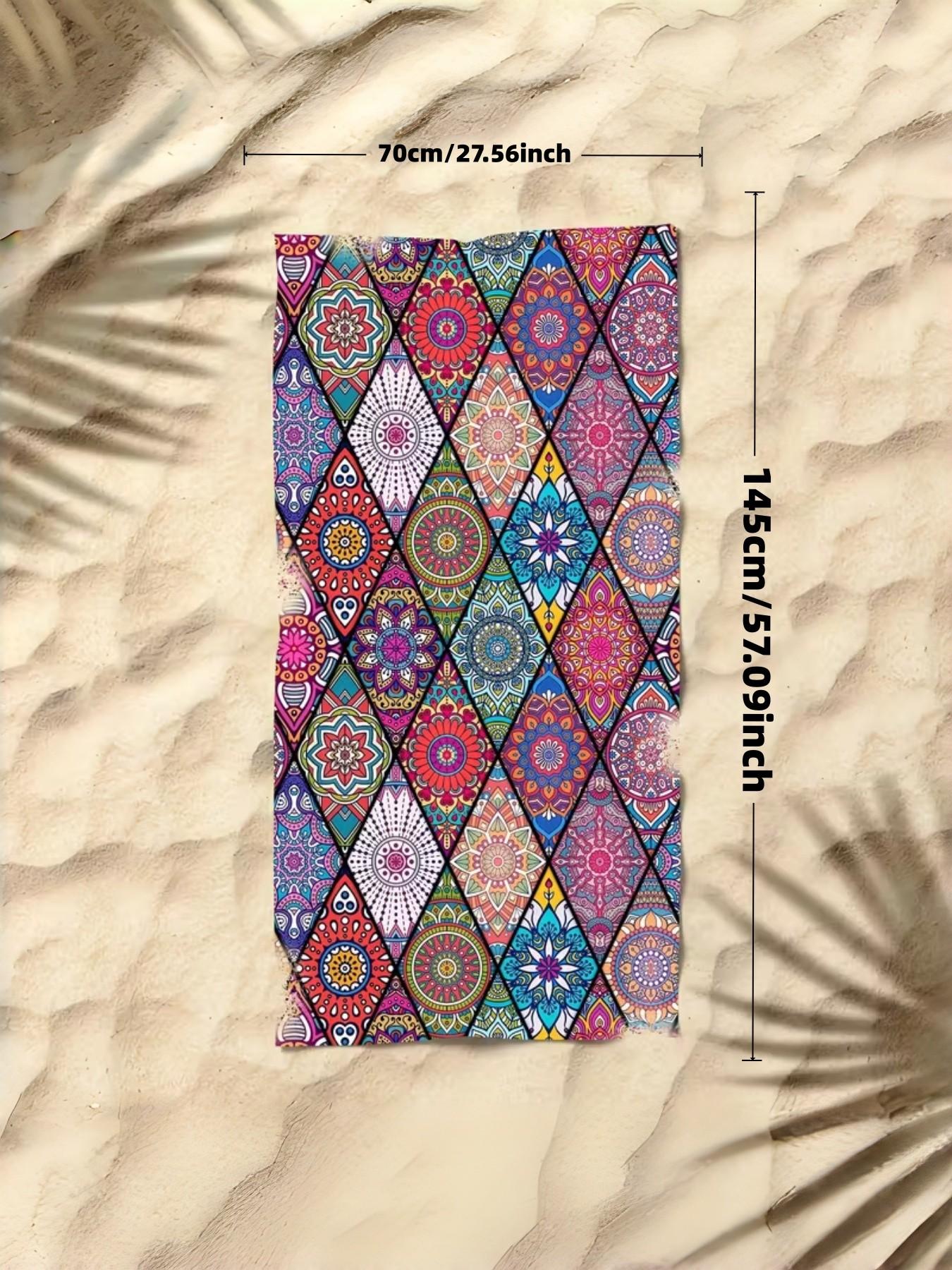 Bohemian Beach Towel Set, Outdoor Sun Protection Multi-Purpose Shawl, Ideal for Travel & Daily Use, Durable Lightweight Design, Absorbent Breathable Towel