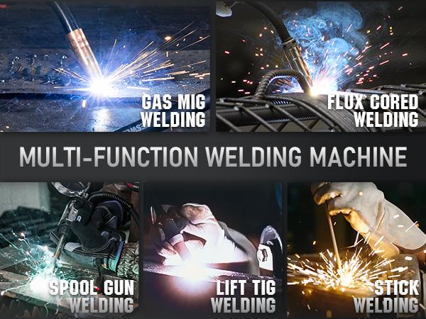 YESWELDER MIG-185DS-PRO Aluminum MIG Welder | 185Amp 110/220V Digital Welding Machine with Synergy | Gas/Flux/Lift TIG/Stick/Spool Gun 5-in-1 | Spool Gun Compatible YESWELDER MIG-185DS-PRO Aluminum MIG Welder | 185Amp 110/220V Digital Welding Machine with Synergy | Gas/Flux/Lift TIG/Stick/Spool Gun 5-in-1 | Spool Gun Compatible