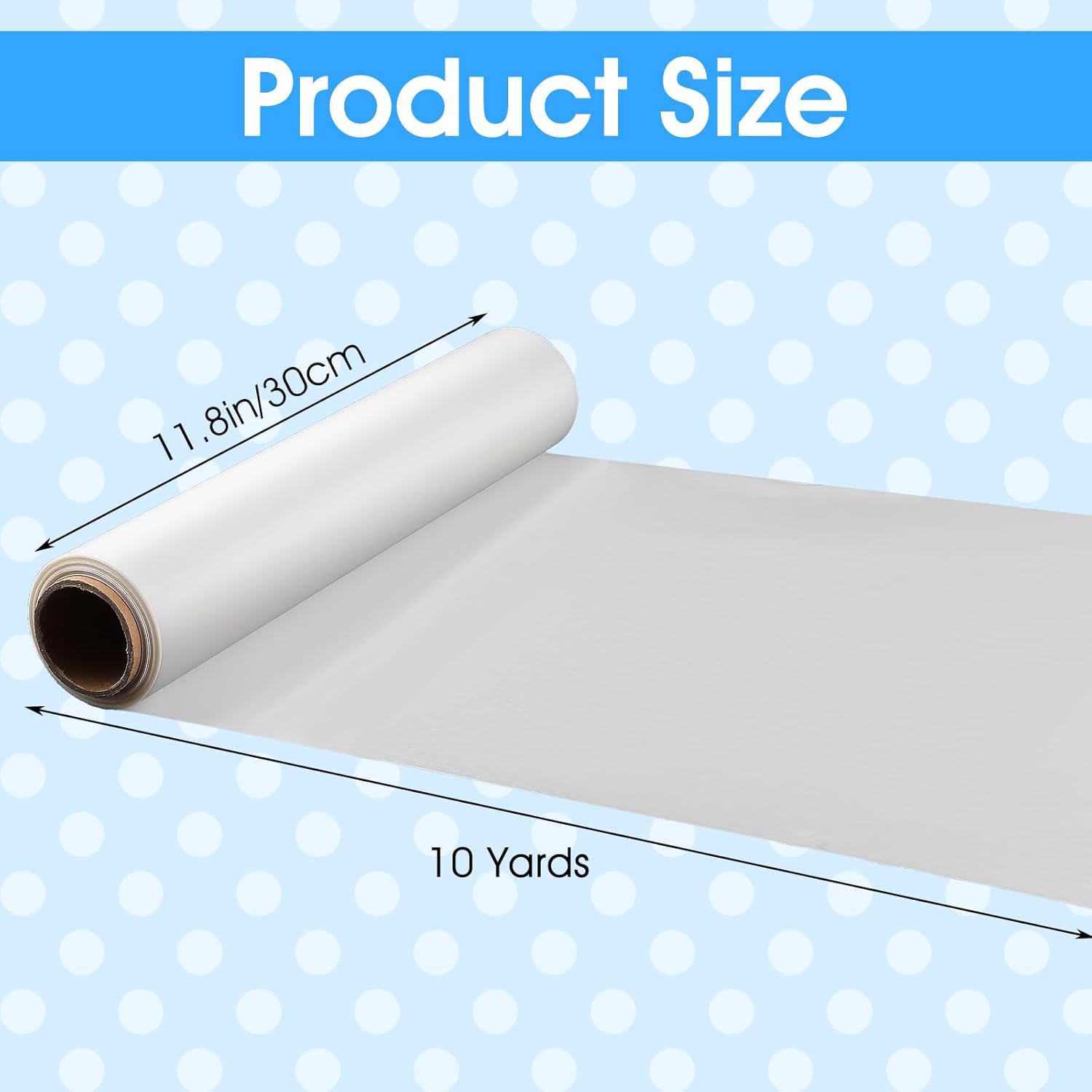 11.8inch x 10 Yards Iron  Fabric Adhesive Patches Film Double Sided Fusible Interfacing for Sewing Medium Weight Double-Sided Press- Patch Heat Melt Fabric Glue for Appliques Quilting and Sewing