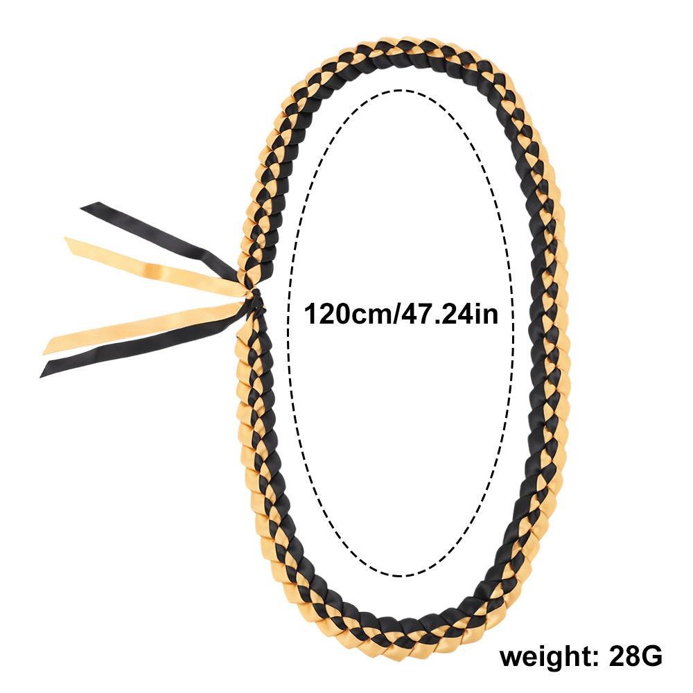 Unisex 2026 Graduation Lei (Sports & Outdoor Accessory) - Hand-Woven Blue Ribbon Lei, GRAD Letters & Cap Charm, Adjustable Safety Pin Money Holder, Ideal for Class of 2026 Ceremony & Graduation Gifts, Accessories