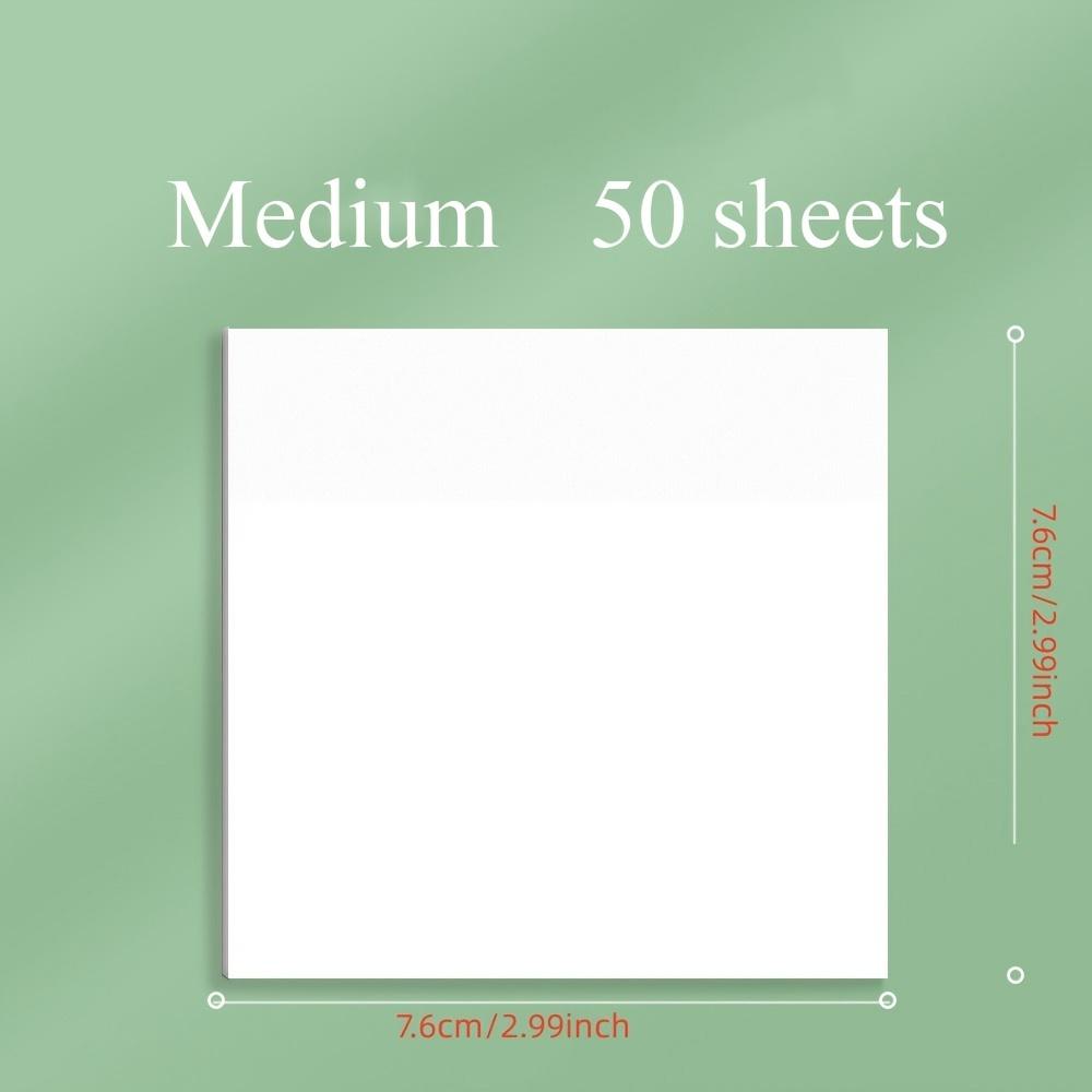 Transparent Sticky Note Pad, 50sheets Clear Square Sticky Labels Memo Pads, Stationery Kit Sticky Note Pads, Office Stationery & Supplies, Halloween Gift, Popular Items, Teenage Girl Gifts, Adhesive Stickers