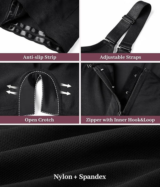 Shapewear for Women Tummy Control Body Open Bust Bodysuit with Open Crotch Butt Lifter Stomach Fajas Colombianas Shapewear for Women Tummy Control Shapewear Butt Lifter Bodysuit Womenswear Compression de abdomen Black Minimalist Basic