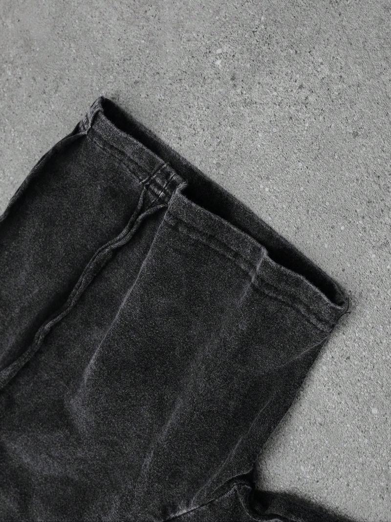 Men's Street Style Cotton Short Sleeve T-Shirt & Wide Leg Pants Set, Casual Y2K Fashion, Daily Wear, Holiday Gift, Sportswear