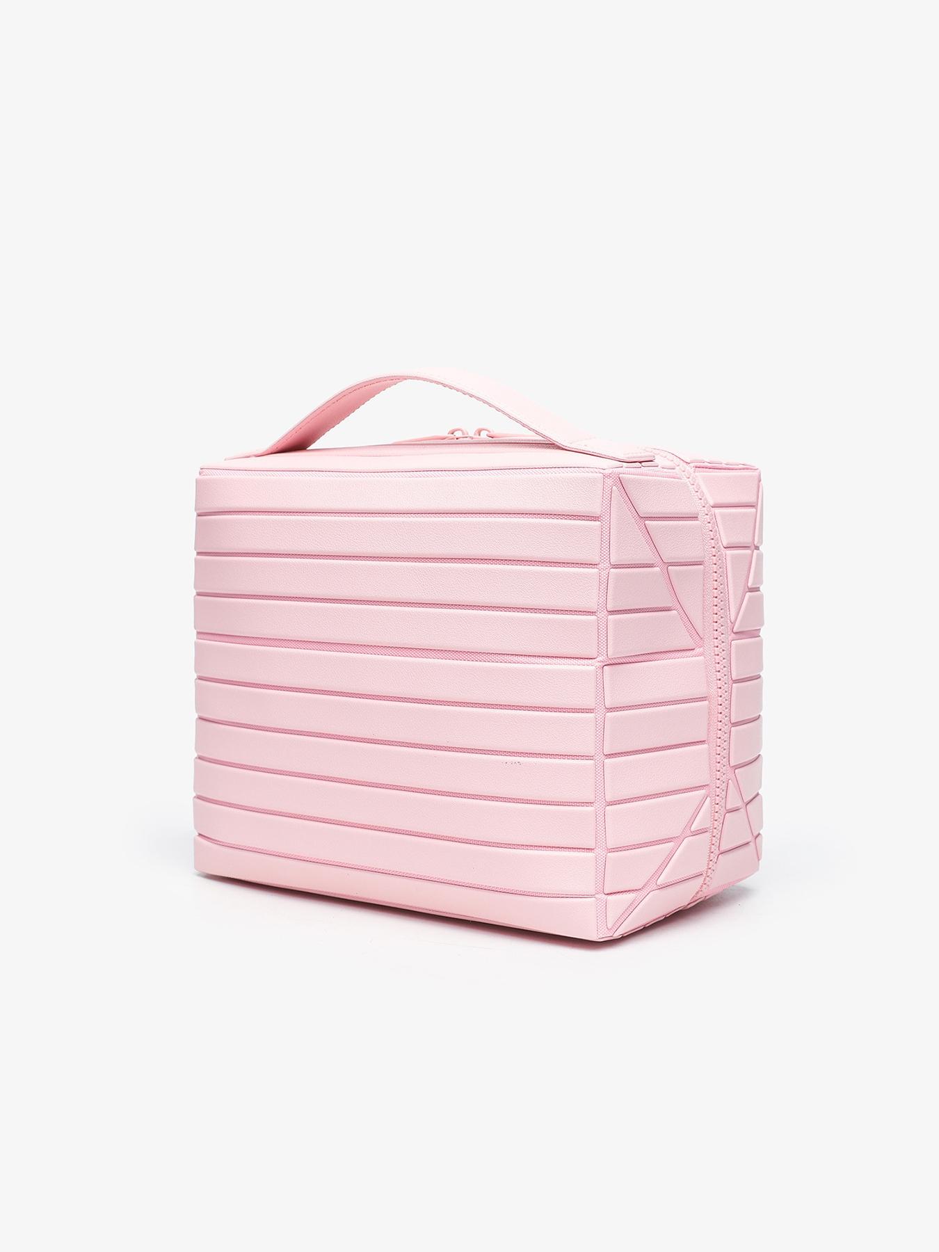 2026 New Geometric Diamond Pattern Makeup Bag, Foldable Large Capacity Divided Portable Cosmetic Storage Bag, Travel Wash Bag