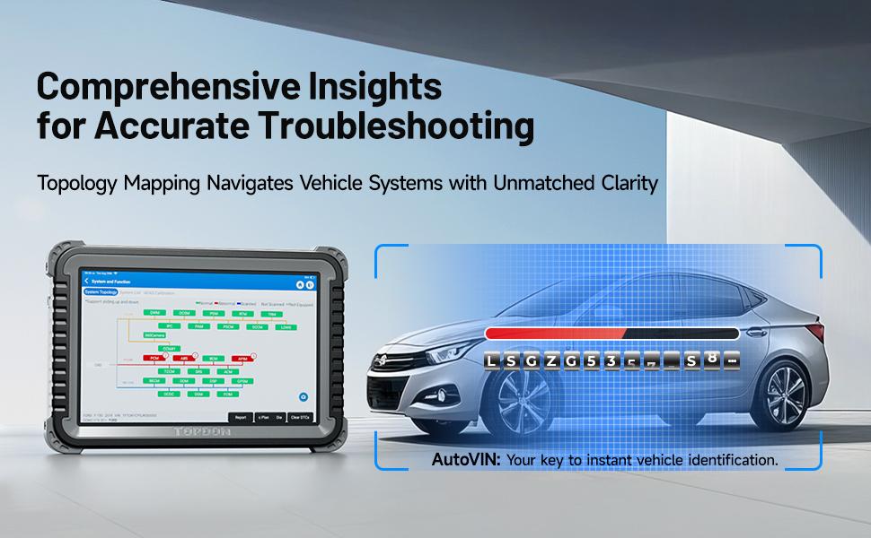 TOPDON Phoenix Plus 2 Scanner, Bidirectional Scan Tool V2.0, ECU Coding, Topology Map, CANFD Car Diagnostic Scanner, OEM Full System, 41+ Service, AutoAuth for FCA SGW, V.A.G Guided, 2 Years Free Update Obd Port Automotive Battery Relay Tester