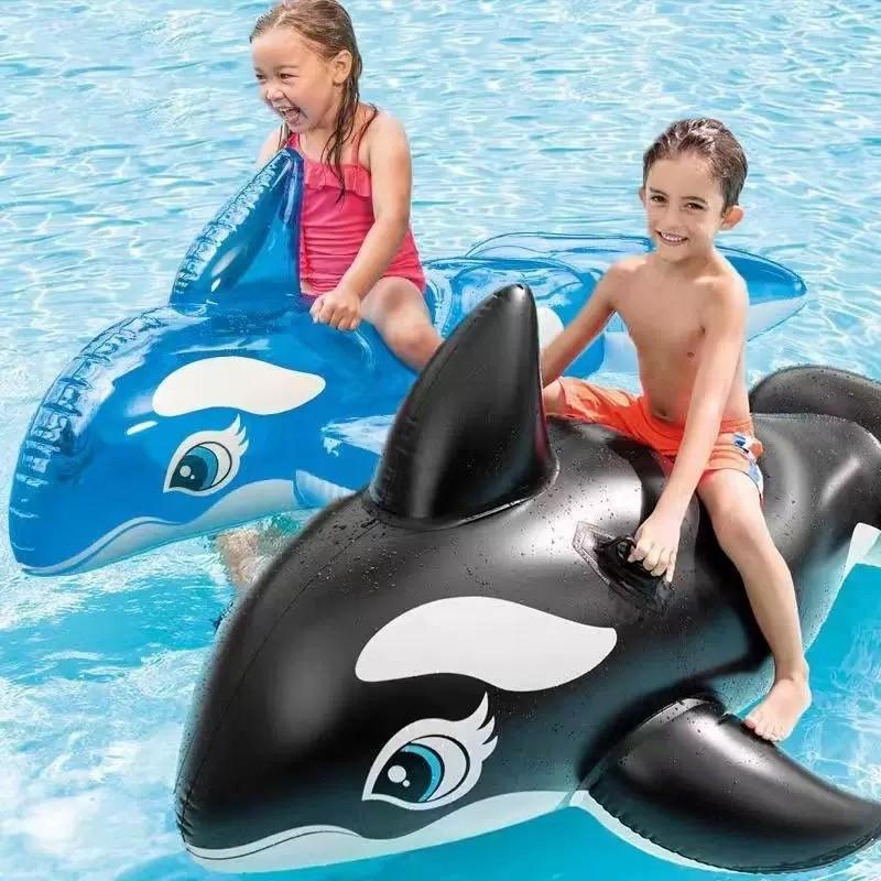 1pc Shark Water Float, Large Inflatable Shark Swim Ring, Waterproof Seat, Summer Pool Accessory, Perfect for Photoshoots